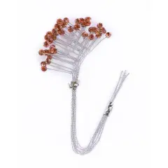 JAM Paper Rinestone Quintet, 12ct. Axinite Red with Silver Stem