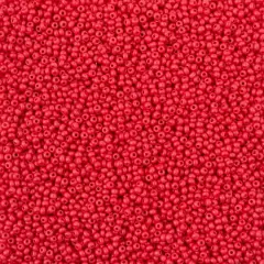 John Bead Terra Intensive 11/0 Czech Glass Seed Beads, 250g Red Matte
