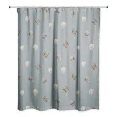 Cottage Florals Shower Curtain Blue