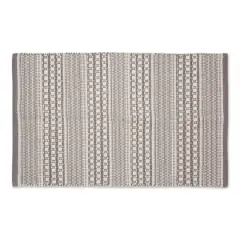 DII&reg; Gray Dobby Stripe Hand-Loomed Rug, 2ft. x 3ft.
