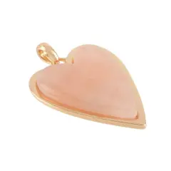 Gold & Rose Quartz Heart Pendant by Bead Landing&trade;