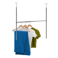 Honey Can Do Chrome Adjustable Hanging Closet Rod