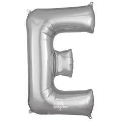 32" Silver Letter Foil Balloon E
