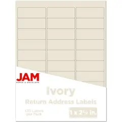 JAM Paper Standard Mailing Return Address Labels Ivory