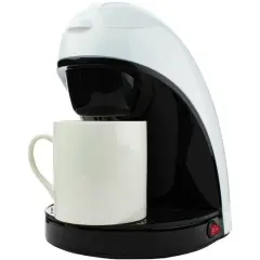 Brentwood White Single-Serve Coffee Maker with Porcelain Mug