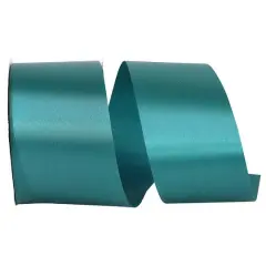 JAM Paper 2.5" x 50yd. Single Face Satin Allure Ribbon Teal