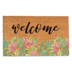 Welcome Watercolor Floral Doormat