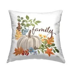 Stupell Industries Autumnal Family Pumpkin Decorative Printed Throw Pillow
