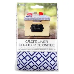 Surface Appeal&trade; 18" Crate Liner White/Blue Diamonds