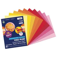Pacon&reg; Tru-Ray Warm Colors Construction Paper, 9" x 12"