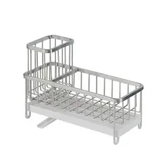 SunnyPoint NeverRust Stainless Utensil Sink Cleaning Tool Holder Satin Nickel