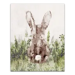 16" x 20" Bunny in Field Canvas Wall Art