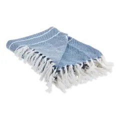 DII&reg; French Blue & White Thin Stripe Throw