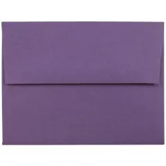 JAM Paper 4.375" x 5.75" Premium Invitation Envelopes, 50ct. Dark Purple