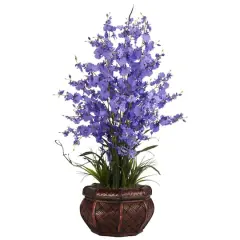 2.5ft. Purple Dancing Lady Orchid Arrangement with Bamboo Vase