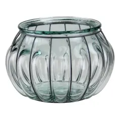 10.25" Tea Garden Transparent Spanish Glass Candle Holder