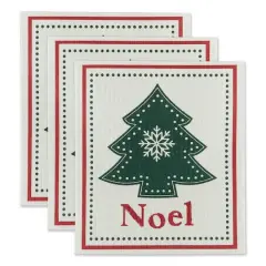 DII&reg; Noel Tree Swedish Dishcloth Set, 3ct.