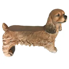 Santa's Workshop 30" Cocker Spaniel Cold Cast Bench