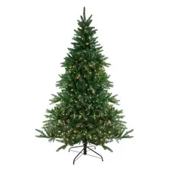 9ft. Pre-Lit Medium Noble Fir Artificial Christmas Tree, Multicolor LED Lights with Instant Connect Technology