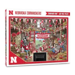 College Barnyard Fans 500 Piece Puzzle Nebraska Cornhuskers