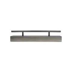 Melannco MDF & Metal Railing 24" Shelf Gray
