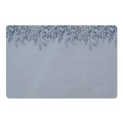 Floral Banner Floor Mat Blue