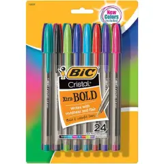 BIC&reg; Cristal&reg; Xtra Bold Assorted Multicolored Pack, 24ct.
