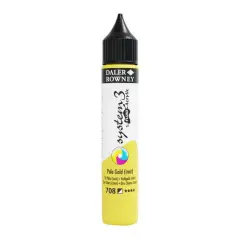 Daler-Rowney&reg; System 3 Fluid Acrylic, 29.5mL 708 Pale Gold Imitation