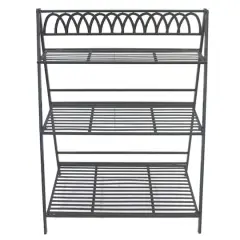 Santa's Workshop 36" Black Iron 3-Tier Plant Stand