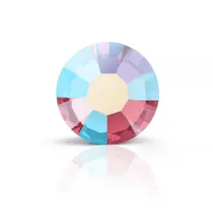 Preciosa MAXIMA SS16 Aurora Borealis Flatback Czech Crystals, 144ct. Indian Pink AB