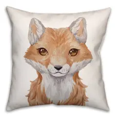 Baby Fox 18" x 18" Throw Pillow