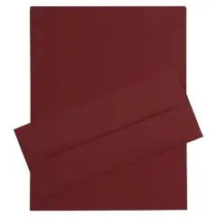 JAM Paper 8" x 11.5" Letter Paper & Envelopes #10 Business Stationery Set, 50ct. Dark Red