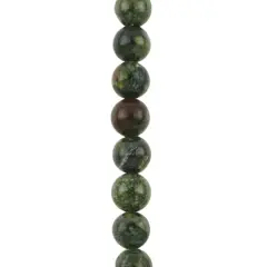 Dark Green & Red Dragon Blood Round Beads by Bead Landing&trade;