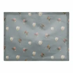 Cottage Florals Cotton Twill Placemat Blue