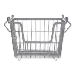 DII&reg; Medium Square Metal Basket Cool Gray
