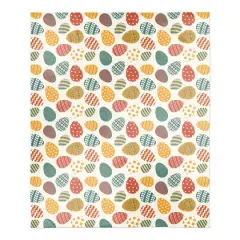 Bold Easter Egg Pattern Blanket 50" x 60" Sherpa Fleece Blanket