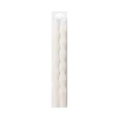 10" Unscented Twist Taper Candles, 2ct. by Ashland&reg; Ivory