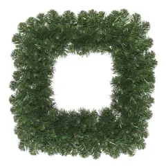 24" Oregon Fir Artificial Christmas Square Wreath