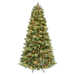 7.5ft. Pre-Lit Oklahoma Pine Artificial Christmas Tree, Clear LED Lights