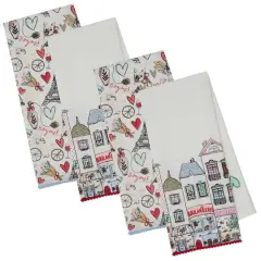 DII&reg; I Love Paris Printed Dish Towels, 4ct.