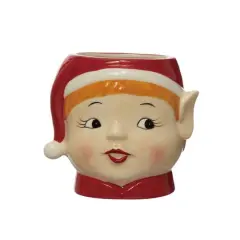 Hello Honey&reg; 5" Multicolor Elf Shaped Stoneware Container