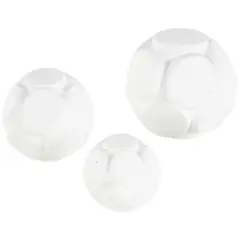 White Resin Textured Orbs Set