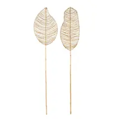 6.5ft. Light Brown Bamboo Palm Leaf Woven Foliage Set