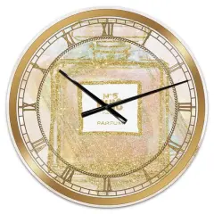 Designart 'Chic Nr 5 Paris Parfum I Oversized Fashion Wall Clock