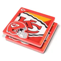 NFL 3D Logo Series Coaster Set Kansas City Chiefs
