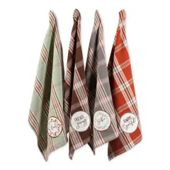 DII&reg; Plaid Thanksgiving Cozy Picnic Dishtowel Set
