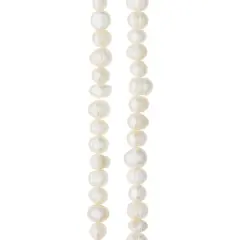White Pearl Rondelle Beads, 8mm by Bead Landing&trade;