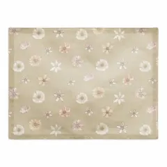 Florals Cotton Twill Placemat Tan