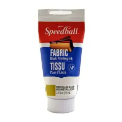 Speedball&reg; Fabric Block Printing Ink, 2.5oz. Metallic Gold