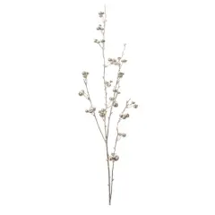 41" Glittered Berry Twig Sprays, 6ct. Silver